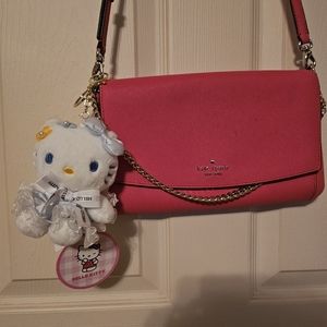 Hello kitty plush keychain baby blue spring dress
